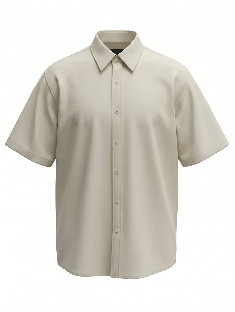 J. Crew Men's Beige Short Sleeve Button-Down Shirt Size XL